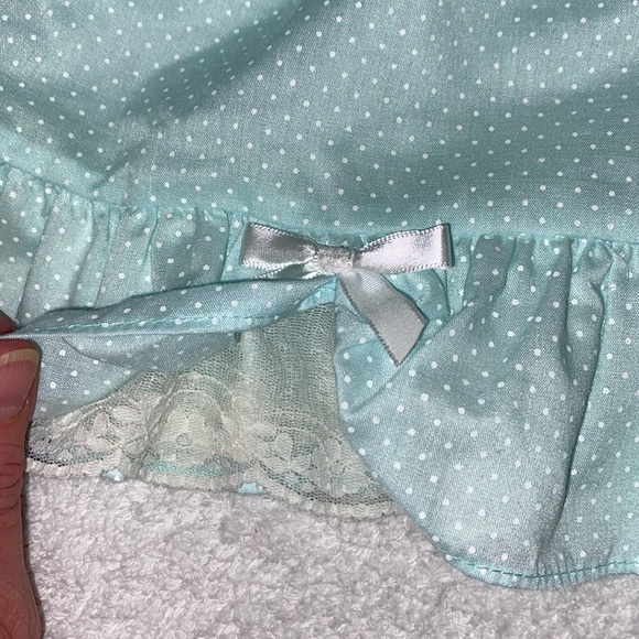 Vintage polly flinders mint Swiss dot smocked dress size 12m - Picture 3 of 9